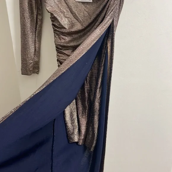 Zara metallic glitter off shoulder dress in size small - Picture 7 of 8